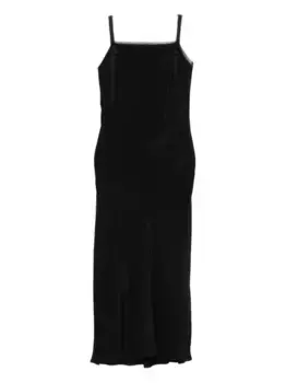 Платье-комбинация с отделкой лентами Rochas, черный