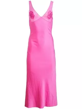 Платье-комбинация с пайетками Fleur Du Mal, розовый