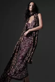 Платье-комбинация с пайетками ZARA, бордо