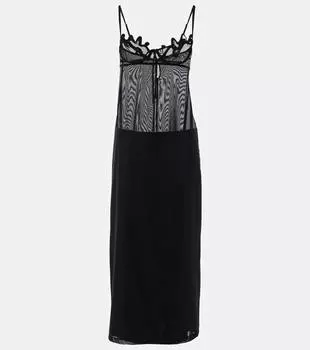 Платье-комбинация с проволокой и бюстгальтером Y/Project, черный