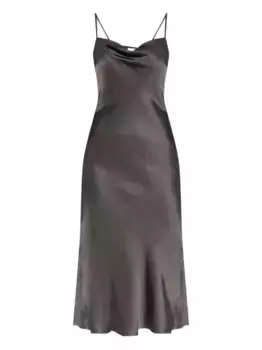 Платье-комбинация с воротником-хомут MUNTHE, серый