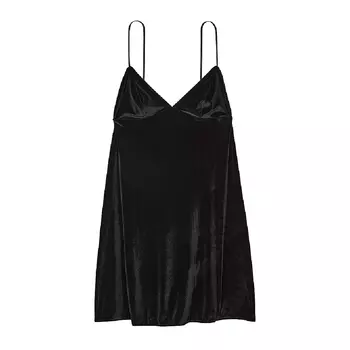 Платье-комбинация Victoria's Secret Velvet, черный