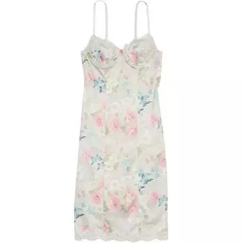 Платье-комбинация Wicked Satin с кружевной отделкой / Нежный сад, ночная рубашка для женщин, изысканный сад Victoria's Secret, Refined Garden