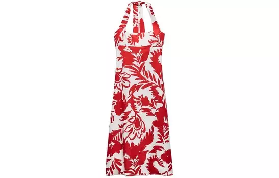 Платье-комбинация женское белое / красное Zara