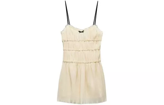 Платье-комбинация женское белое Zara