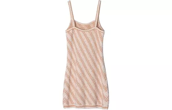 Платье-комбинация женское Chanel, белый / светло-розовый