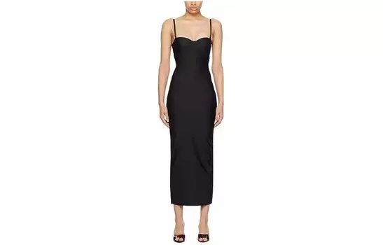 Платье-комбинация женское черное Skims