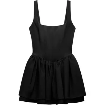 Платье-комбинация женское черное Zara