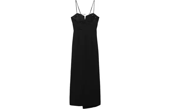 Платье-комбинация женское черное Zara