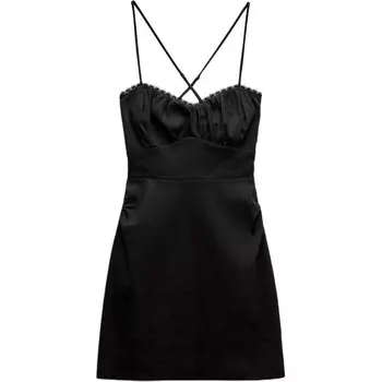 Платье-комбинация женское черное Zara