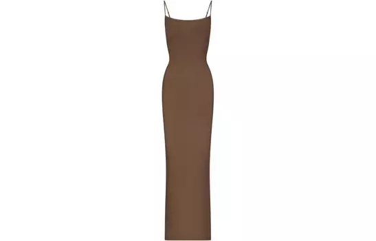 Платье-комбинация женское хаки Skims