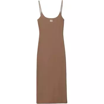 Платье-комбинация женское Miu Miu, хаки