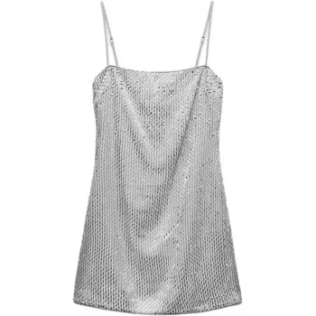 Платье-комбинация женское серебряное Zara