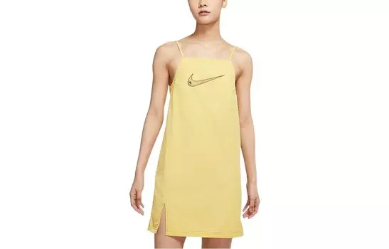 Платье-комбинация женское желтое Nike