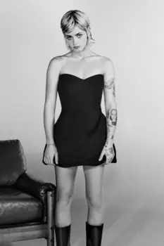 Платье-комбинезон из шерсти без бретелек ZARA, черный