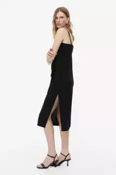 Платье комбинезонного типа с рюшами H&M, черный