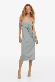 Платье комбинезонного типа с рюшами H&M, синий