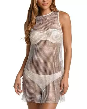 Платье-корсет Angela Mesh L'AGENCE, коричневый/бежевый