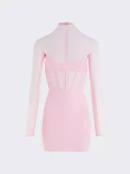 Платье-корсет «Иллюзия» Mugler, розовый