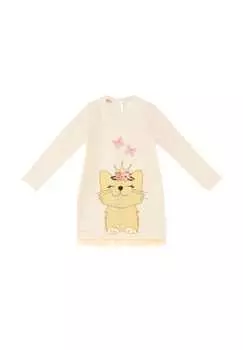 Платье Кошачья Мечта Denokids, бежевый
