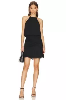 Платье krisa Asymmetrical Ruched, черный