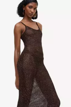 Платье крючком H&M, бордовый