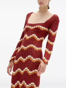 Платье крючком из сумаха ESCVDO, красный