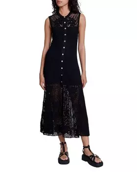 Платье крючком Maje Rita, черный