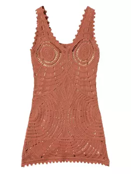 Платье крючком TWINSET, коричневый