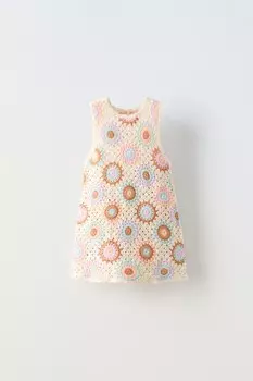 Платье крючком ZARA, цвет lilac