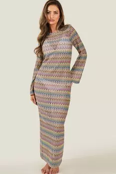 Платье крючком зигзаг Accessorize, розовый