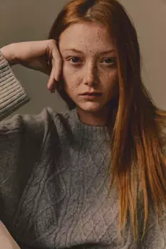Платье крупной вязки H&M, серый
