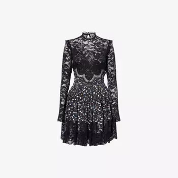 Платье кружевное Rabanne, черный