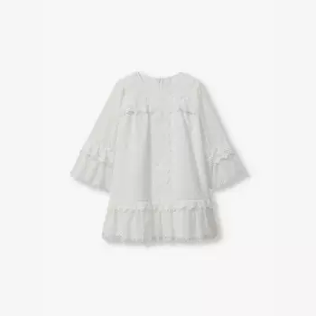Платье кружевное Zadie с длинными рукавами 9-13 лет Reiss, белый