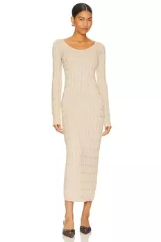 Платье L'Academie Cadee Cable, бежевый
