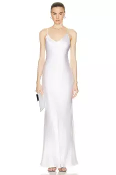 Платье L'Agence Serita Maxi Bias, белый