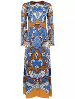 Платье La DoubleJ с принтом по всей поверхности, синий