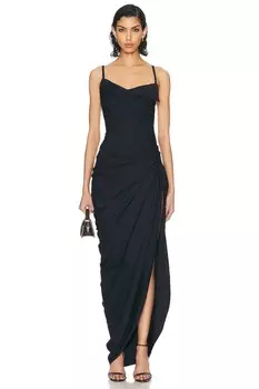 Платье La Robe Saudade Longue Jacquemus, темно-синий