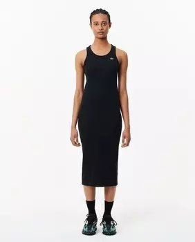Платье Lacoste без рукавов из органического хлопка Lacoste, черный