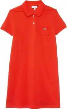 Платье Lacoste Kids Solid Polo Dress, цвет Redcurrant Bush