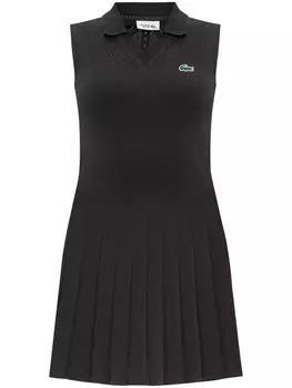 Платье Lacoste в складку, черный