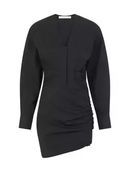 Платье Lahela из хлопкового поплина с V-образным вырезом Iro, черный