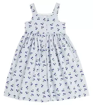 Платье Laly из хлопка с принтом Bonpoint, синий