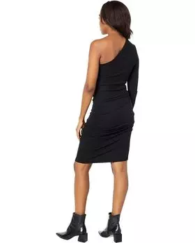 Платье LAmade Encino Long Sleeve 2X1 Modal Stretch Rib Dress, черный