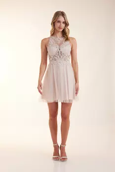 Платье LAONA Mesh Daydream Dress, цвет Safari Beige