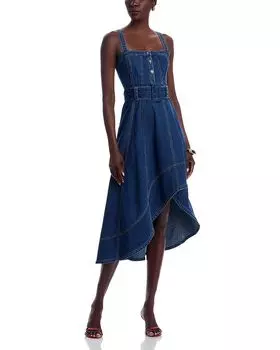 Платье Larsa из денима Cinq Sept, синий