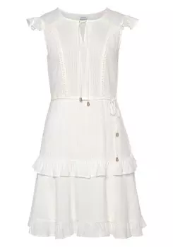 Платье LASCANA, бежевый