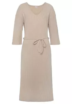 Платье LASCANA, цвет sand-melange