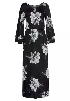 Платье LASCANA Maxi, черный