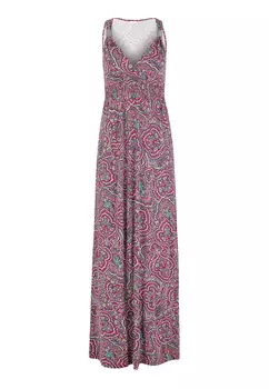 Платье LASCANA Maxi, цвет beere-bedruckt